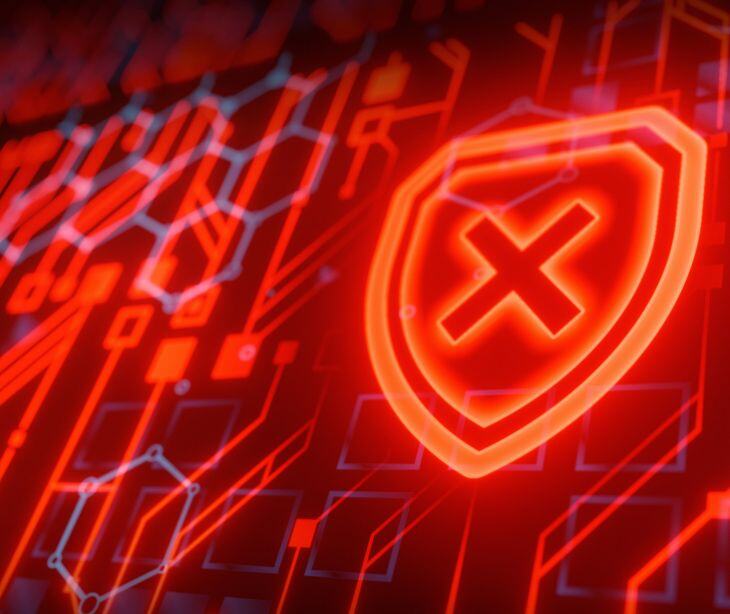 red digital x shield