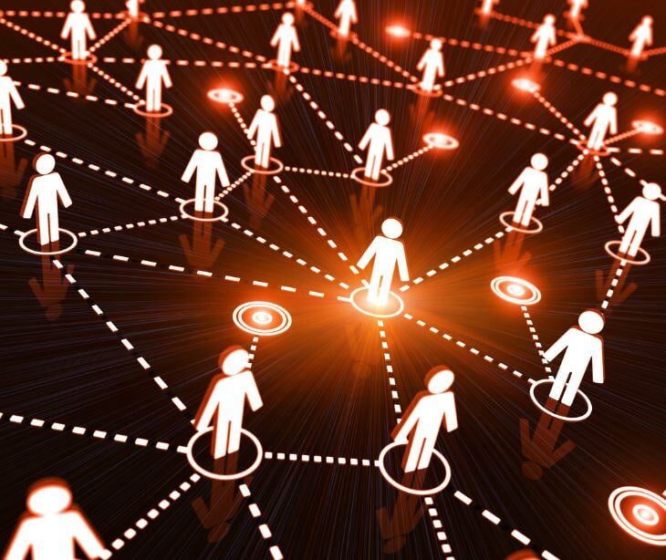 red digital people icons