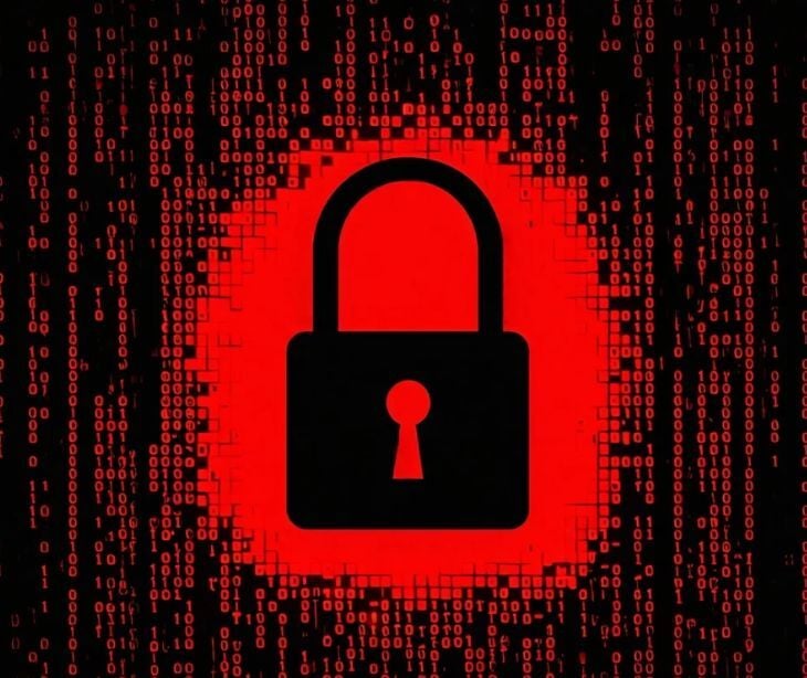red digital lock