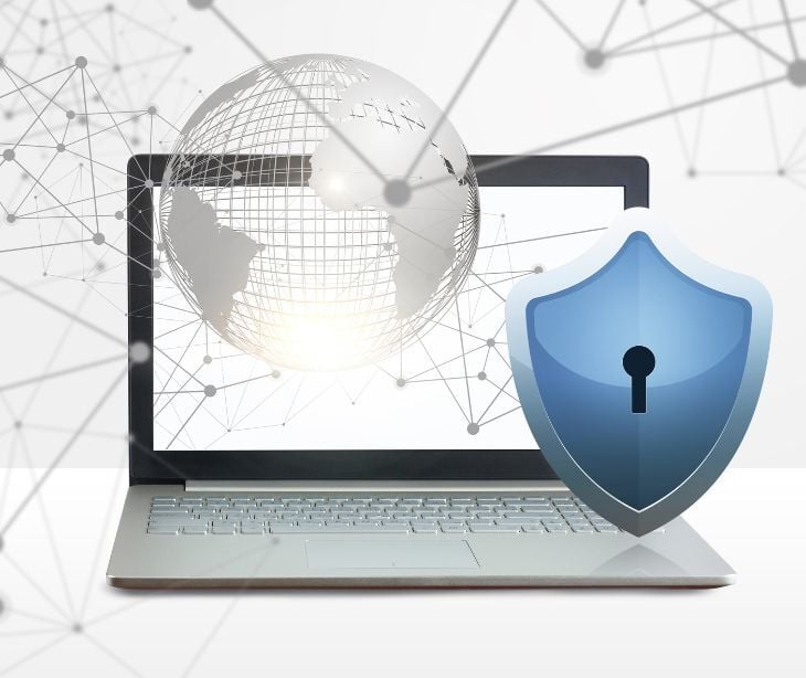 computer with security shield