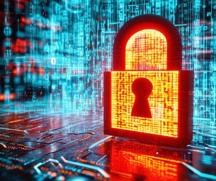 orange digital security lock