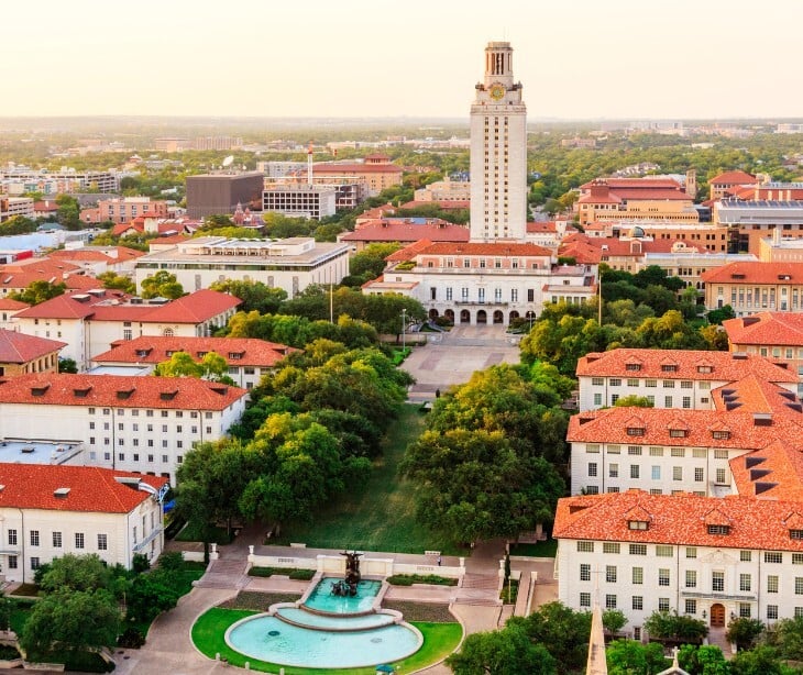 Image of the UT Austin campus. 
