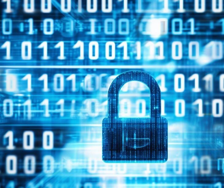 blue digital lock