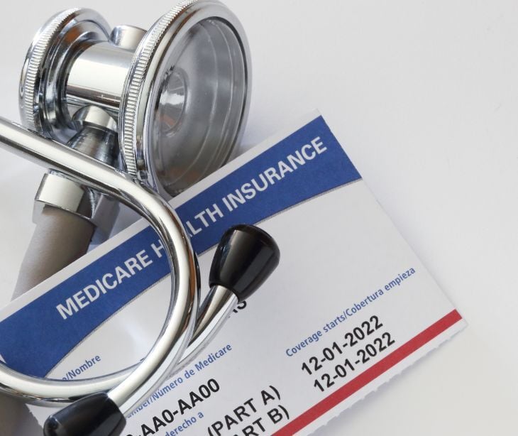 medicare card with stethoscope