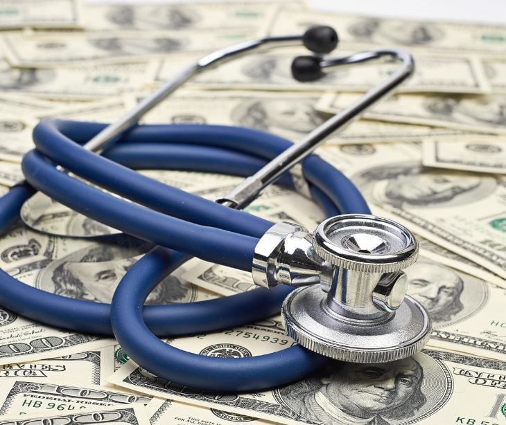 stethoscope on money bills