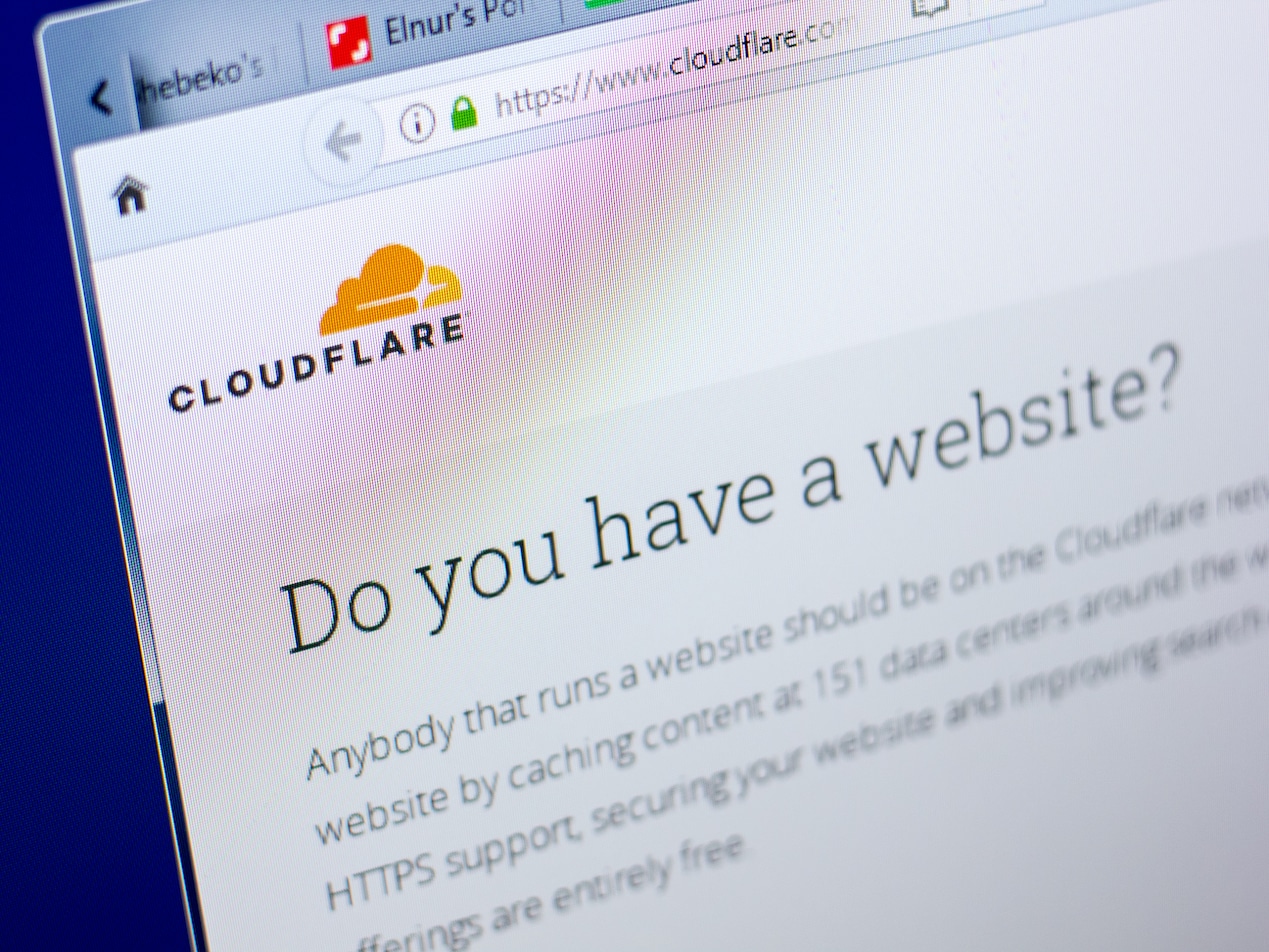 cloudflare homepage