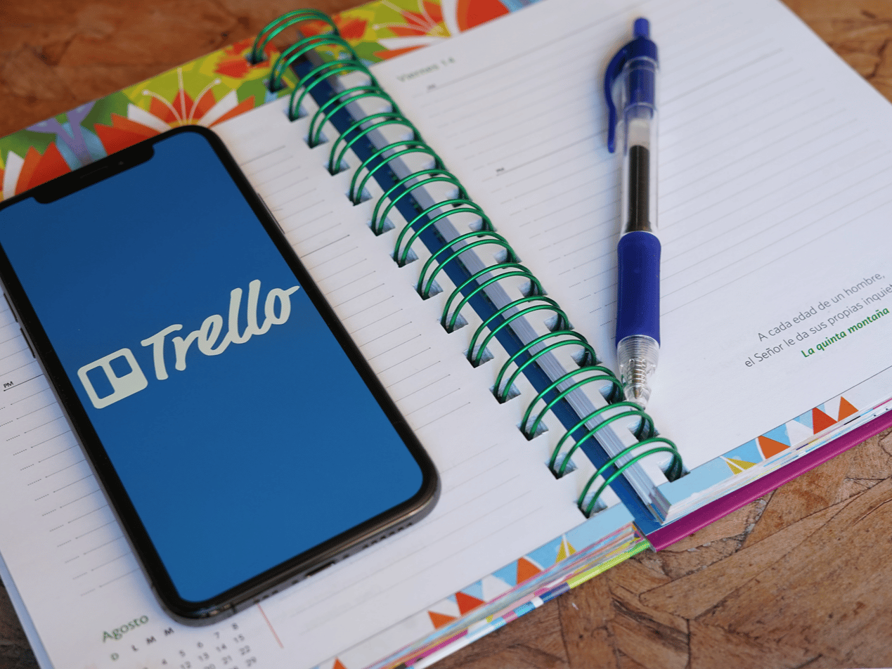 trello logo on phone