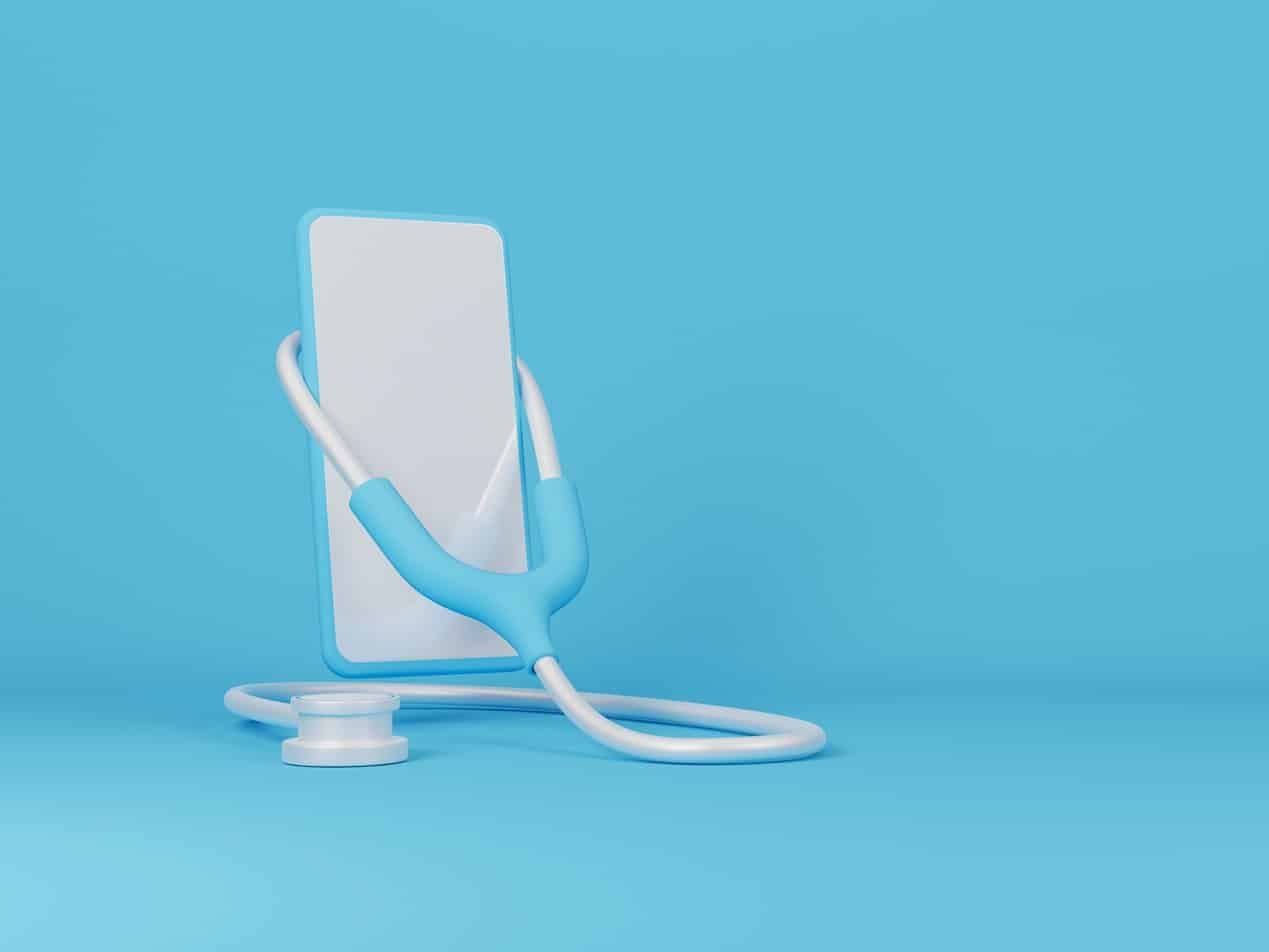phone with stethoscope