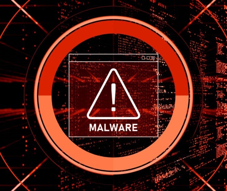 Image of a red circle with a caution sign that reads 