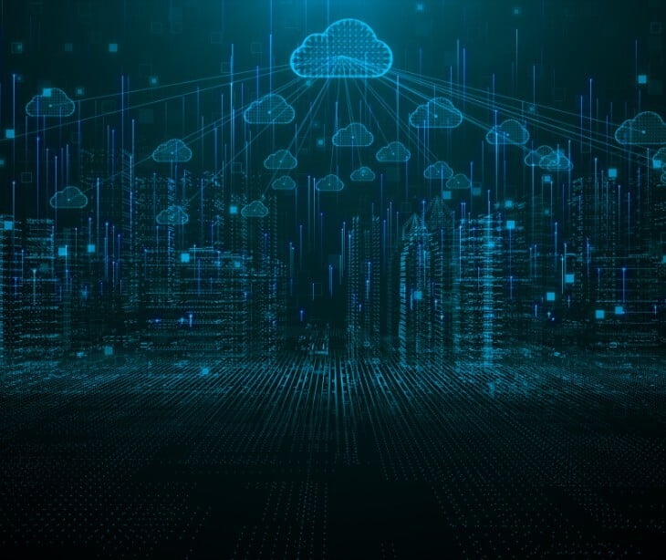 Image of a digital cloud. 