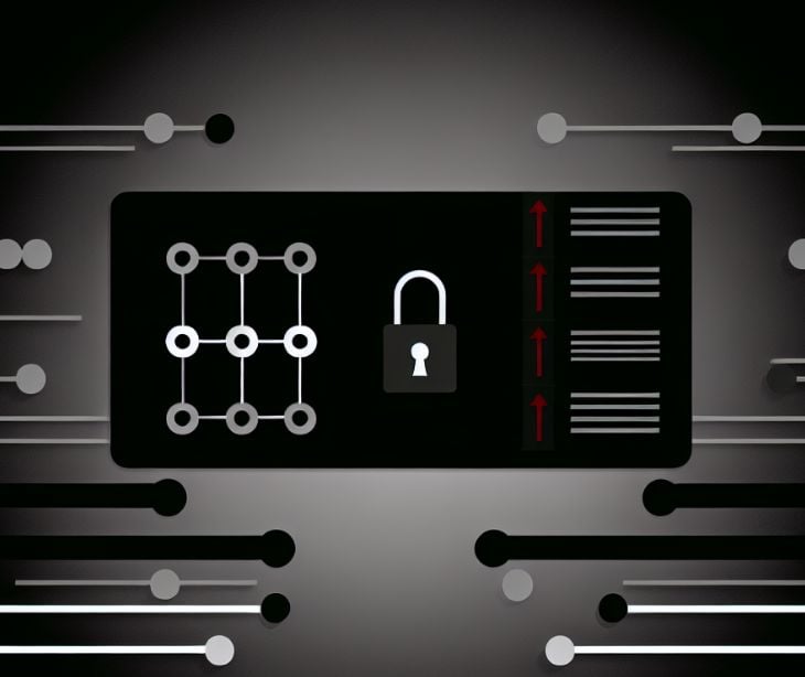 black digital security lock