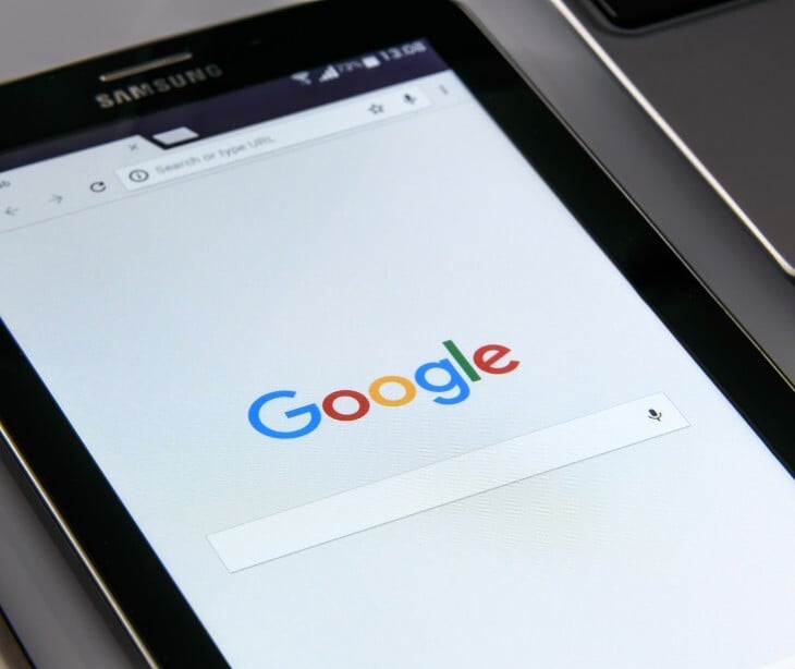 Image of the Google browser. 