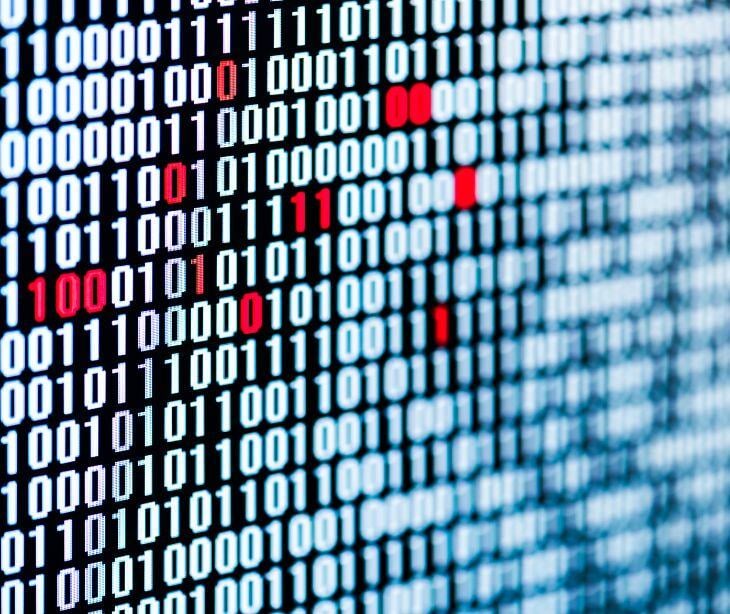 red computer data
