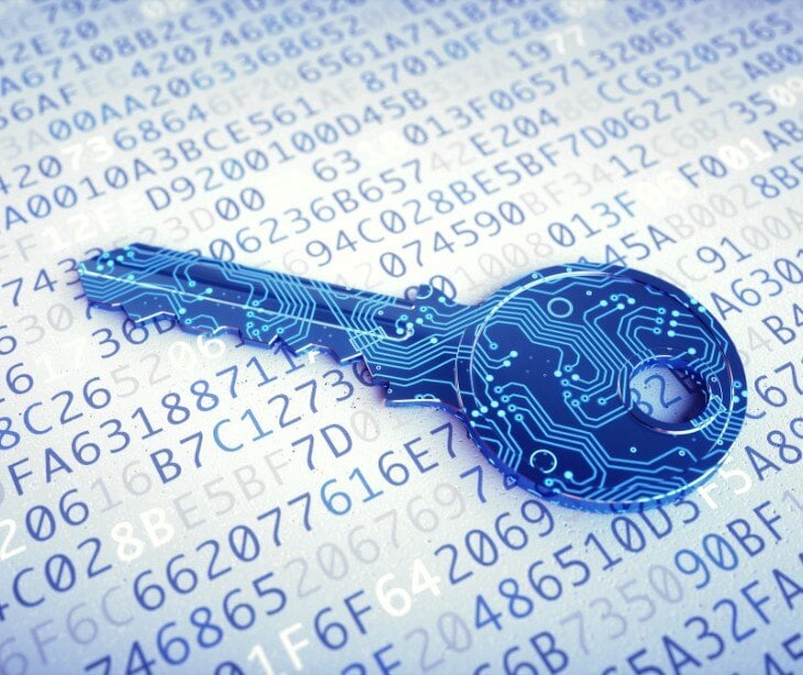 Image of key for blog about Why is encryption important for HIPAA compliance?