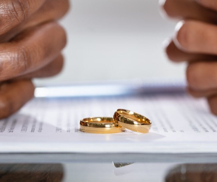 Image of two rings for article about HIPAA and divorce