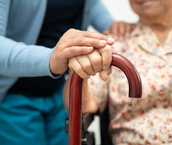 Image of elder person with cane for blog about What is geropsychology? 