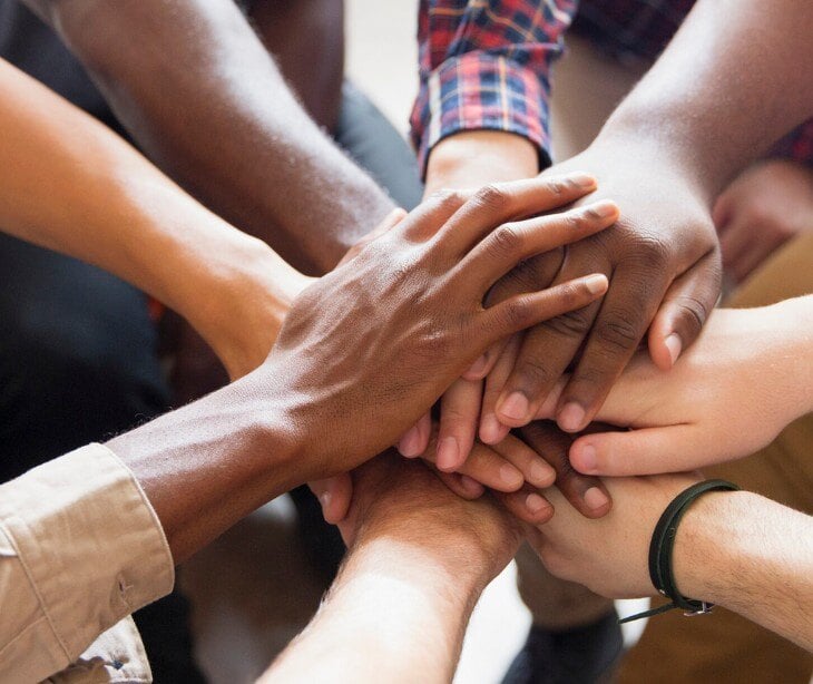 Image of hands for blog about Collaborative communication during SUD treatment