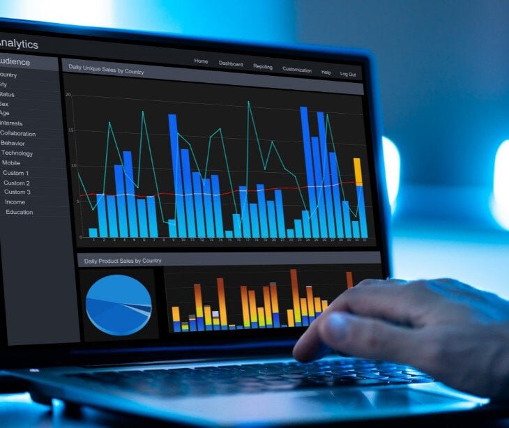 Image of someone analyzing data for blog about Do forensic firms need to be HIPAA compliant? 