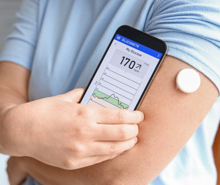 Image of glucose monitor for blog about What is patient-generated health data?