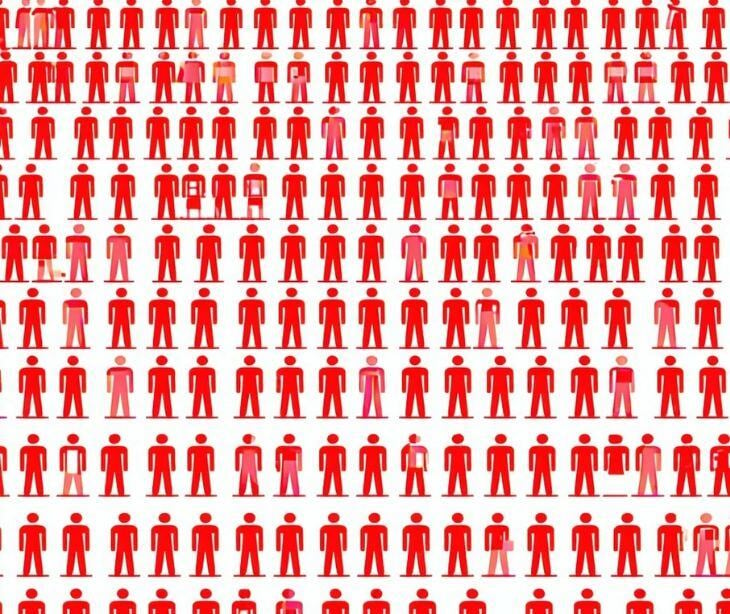 red crowd of people icons