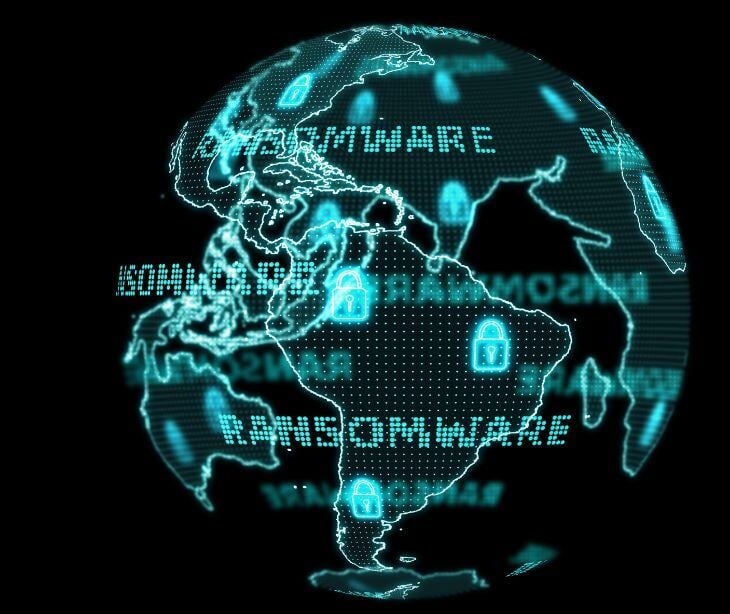digital globe with ransomware text for post Russian APT29 hackers exploit vulnerabilities in global cyberattack