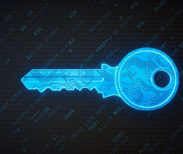 digital blue key