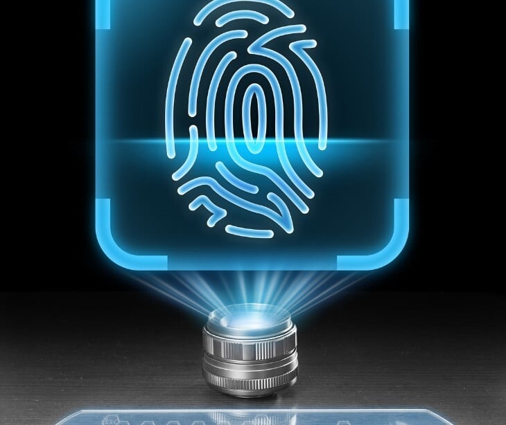 Image of a biometric tool used for finger print scanning. 