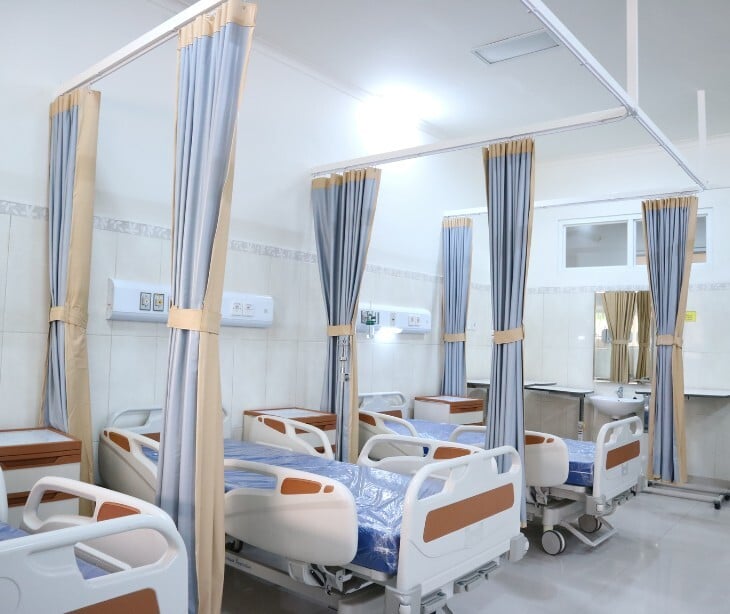 Image of hospital beds. 