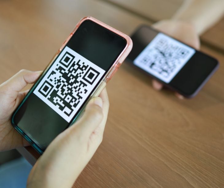 QR codes on phone