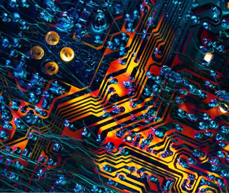 red computer data